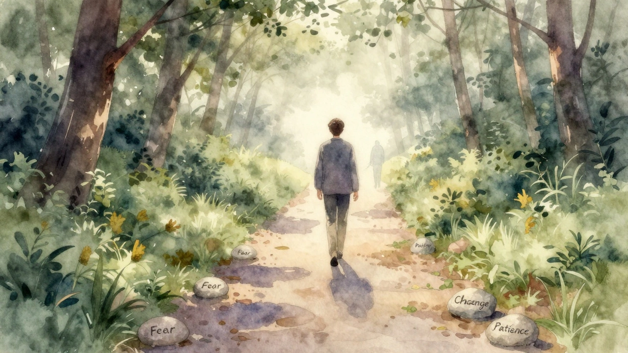 Путь исцеления через лес, где каждый шаг — это этап личного роста, без спешки и давления.