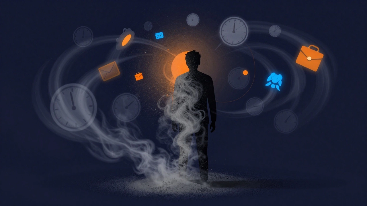 Концептуальное изображение эмоционального выгорания и стресса