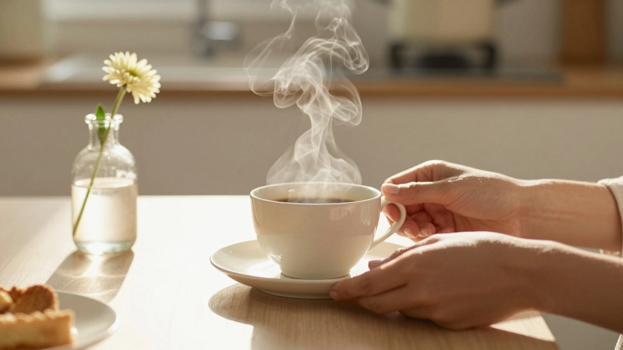 Крупный план рук, готовящих завтрак в лучах утреннего солнца